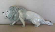 RARE Vintage E. & A. Muller Porcelain White Lion Figurine picture