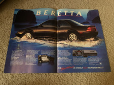 Vintage 1988 CHEVROLET CHEVY BERETTA GT PRINT AD 1980s BLACK picture