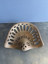 Vintage Stoddard Cast Iron Tractor Seat   Antique Farm Tools Equipment picture