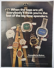 1972 Caravelle By Bulova Vintage Print Ad When The Tags Are Off picture