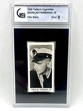 1936 TATLEY’S CIGARETTES DOUGLAS FAIRBANKS *RARE* ((TATLEY BACK)) GAI 9 MINT picture