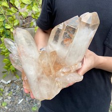 9.9lb Natural Clear White Quartz Crystal Cluster Rough Healing Specimen picture