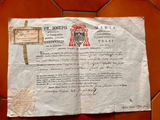 RARE ANCIENT Religious Document : Special Relic & Nice wax seal present - 1836  picture