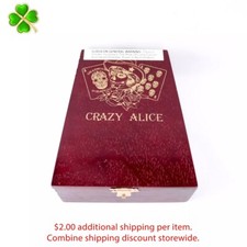 Deadwood Tobacco Co Crazy Alice Empty Wood Cigar Box 6.25