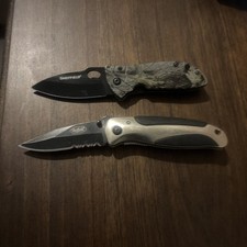 Two pocket knives one Sheffield 18055 Superior & one camouflage good condition picture