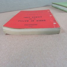 Original WWII 1943 Order of Battle German Army Manual Military Intelligence MIS picture