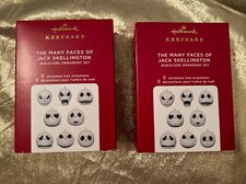 2 Pack Hallmark Keepsake 2020 Many Faces of Jack Skellington 8 Mini Ornament Set picture