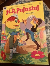 VINTAGE H.R. PUFNSTUF PRESS-OUT BOOK HANNA BARBERA RARE WHITMAN UNUSED picture