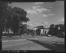 Photo:Schenectady New York Main Street 1930s streetcars downtown view picture
