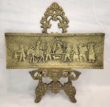 Vintage Solid Brass Korean Parade Wall Plaque 10.25