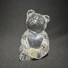 Princess House Crystal Teddy Bear Figurine  3.5 Inches #813 Made in Germany picture