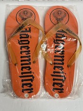 Jagermeister Promotional Flip Flops Sandals Size 10 Orange Advertising BRAND NEW picture
