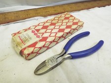 Vintage Utica 41-5 Diagonal Cutter w/Box Plastic Soft Jaw Electrician Diagonal picture