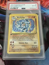 PSA 6 1999 Pokemon Game Machamp Holo 1st Edition 8/102 Wizards Pokémon picture