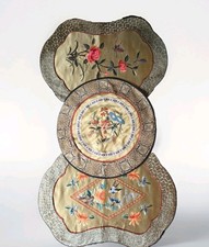 Vintage Chinese Embroidered Silk Bird , Butterfly, Flower detail (3) place mats picture