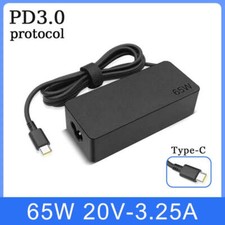 65W 20V 3.25A USB C Laptop Charger Adapter for Lenovo ThinkPad Hp Chromebook Yog picture