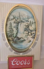 Vintage COORS Rocky Mountain America’s Fine Light Beer Waterfall Sign 18.5
