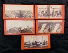 5 QUEBEC CANADA STEREOVIEWS LOWETOWN PALACE GATE CITADEL WOLFES MONUMENT + MORE picture