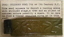 Authentic Old Babylonian Cylinder Seal - Ancient Mesopotamian Artifact 1800 BCE picture