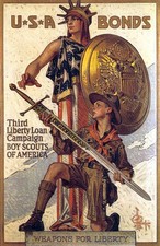 🇺🇸 Vintage J.C. Leyendecker U.S. Army Poster c1917 - 24x36” picture