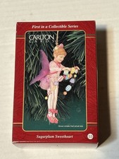 Vintage Carlton Heirloom Ornament Sugarplum Sweetheart 1st In Series Fairy 1999 picture