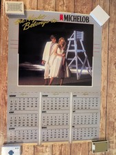 Vintage 1986 1987 Michelob Calendar Poster The Night Belongs To Promo Beer Ad  picture