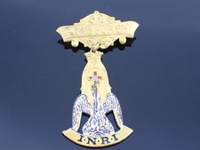 Pittsburgh Chapter Rose Croix Badge Bastian Bros. Co. INRI Pelican Symbol w/box picture