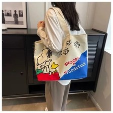 2025 New Starbucks Snoopy Tote Bag Shoulder Bag WHITE/GREEN Color-Free Shipping picture