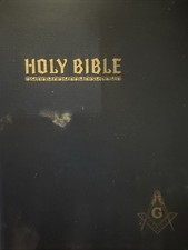 1951 Holy Bible Red Letter Masonic Edition Cyclopedic Indexed Hertel picture