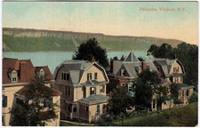 1907-15 Yonkers NY Postcard Palisades Houses Hudson River DB Westchester Co. DB picture