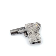 Antique German Pistol Shaped Semi-Automatic Petrol Lighter Ges. Geschutzt picture