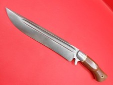 Custom Made Wootz Ingot Steel Bowie Hunting Knife Red Micarta Handle Sheath A176 picture