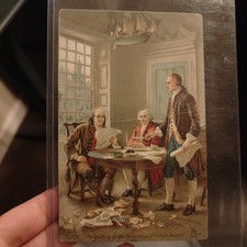 1909 Wolf & co signing Declaration of Independence Thomas Jefferson Ben Franklin picture
