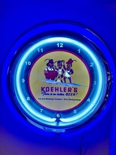 Koehler's Beer Bar Erie Pennsylvania Neon Style LED Clock Advertising Sign picture