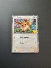 Pokémon TCG Eevee 116/128 30th Celebration Cosmo Holo Knock Out NM picture