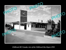 Chilliwack Bc Canada The Chilliwack Bus Depot c1950 Old Large Historic Photo picture