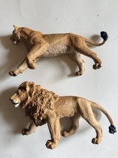 Safari Ltd Female/Male Lion Figure Wildlife Animal Toy 9.5 Vintage Heavy 9.5