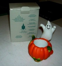 Partylite Halloween Ghost with Pumpkins Votive Candle Holder P7176 ~ Retired picture