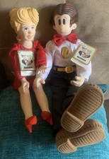 Vintage 1986 Syndicate Blondie and Dagwood 18” Dolls by Presents-Original Tags picture