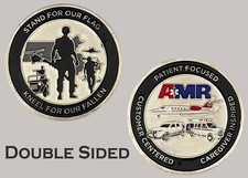AMR EMS Stand For Our Flag Kneel For Our Fallen Challenge Coin  J#26 picture
