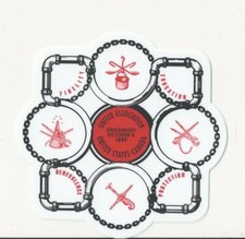 CLASSIC UA PLUMBERS PIPEFITTERS STEAMFITTERS PIPETRADES UNION  Hardhat Sticker picture