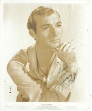 AMERICAN ACTOR ZACHARY SCOTT,  SIGNED VINTAGE STUDIO PHOTO picture