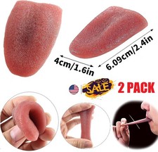 2 PACK Halloween Harmless Realistic Fake Tongue Magic Trick Joke Prank Scary Toy picture