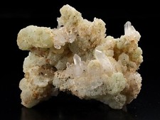 INCREDIBLE GORGEOUS MINERAL Green Botryoidal Prehnite ON Quartz ‘Flower’ Cluster picture