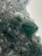 Octahedral Fluorite and Calcite on Super Sparkly Matrix See Video picture