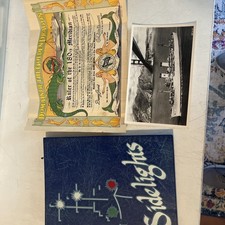 Original 1951 USS General W.A.Mann AP112 Naval Cruise Book + Picture Certificate picture