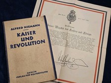 Imperial Germany Wilhelm II Telegram, No Sword, Book 1928 Kaiser und Revolution picture