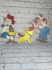 Bobbs Merrill Raggedy Ann Andy Arthur Cardboard Cut Out Wall Hanging Decor picture