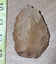 WELL USED AUTHENTIC ARKANSAS STEMMED WOODLAND ARTIFACT SCRAPER ARROWHEAD TOOL picture