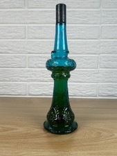 1978 Avon Blue Green Glass Cologne Aftershave Bottle w Original Liquid Stopper picture